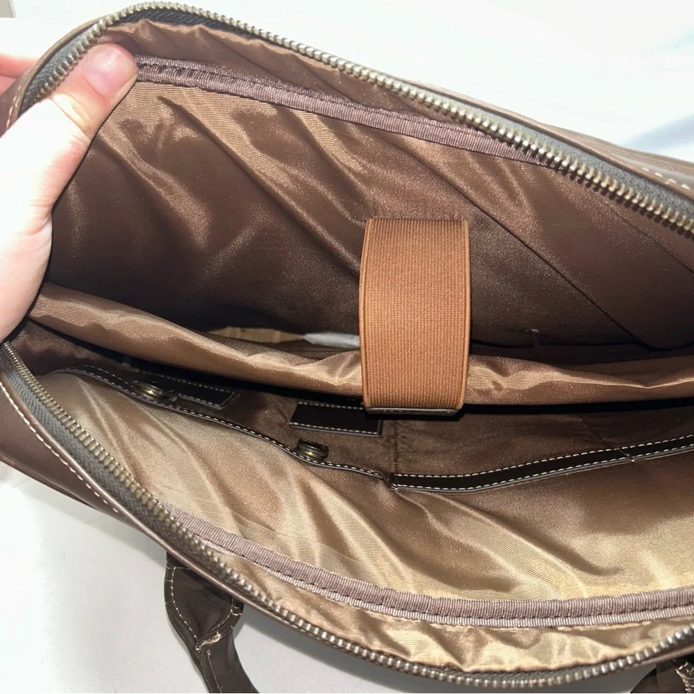 Luxorro Professional Brief Case Laptop Bag travel bag brown leather